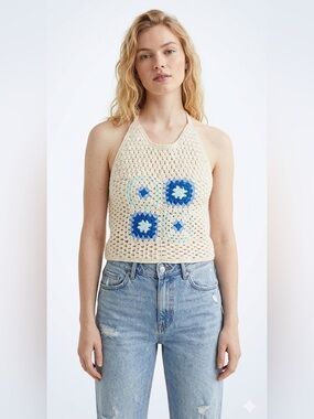 New H&M | Crochet Halter Top